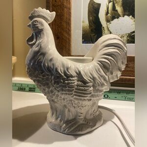 Scentsy Chanticler Wax Warmer White Rooster French Country Farmhouse Retired